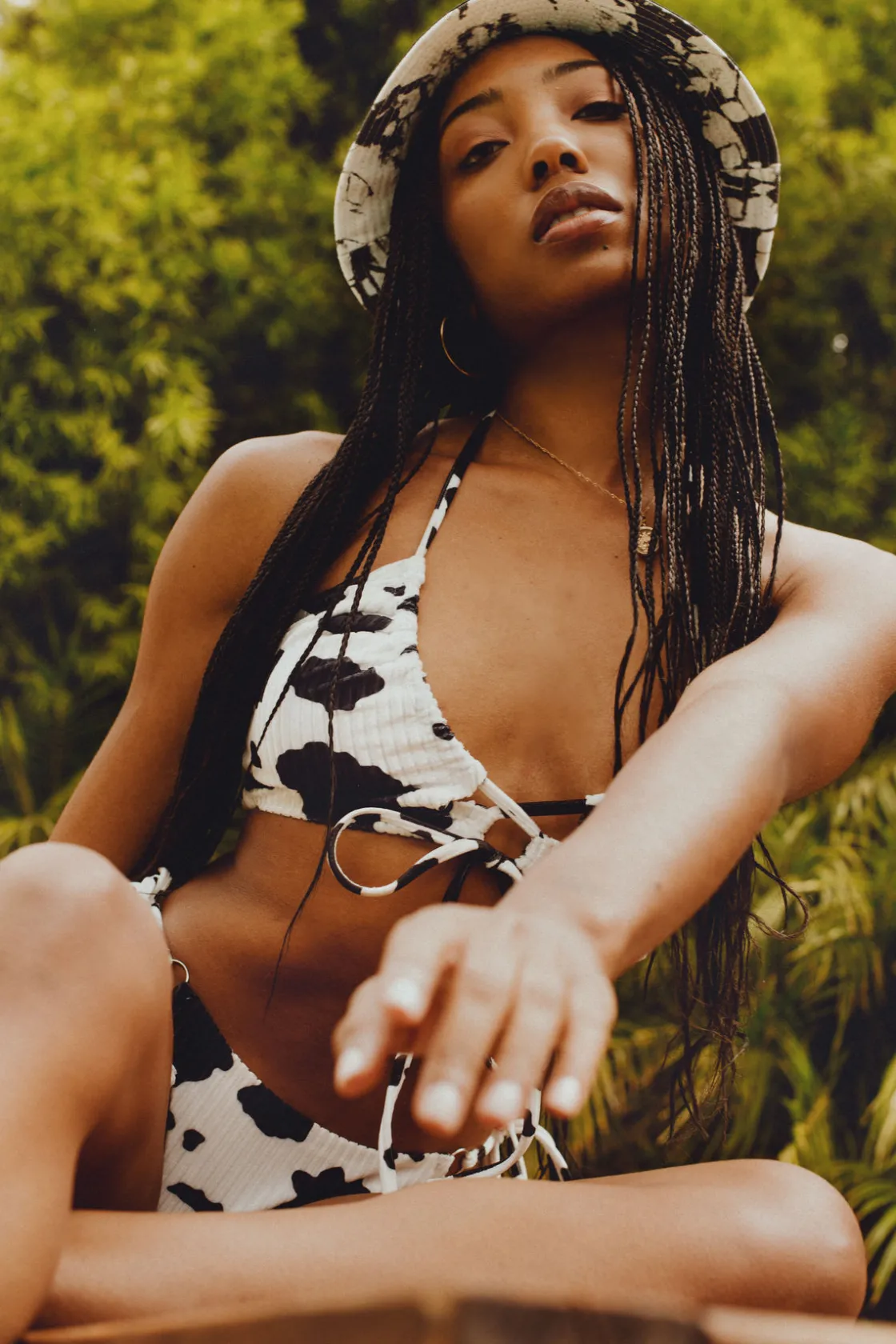 Tobi Deja Moo Lace Up Bikini Set -