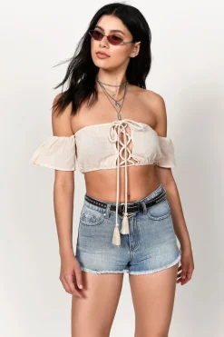 Tobi Delilah Crop Top - Cream