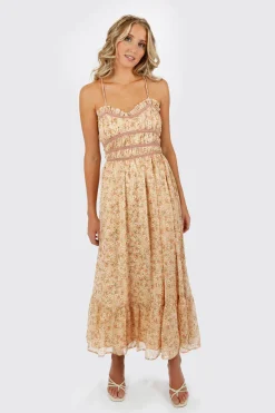Tobi Della Floral Cross Back Maxi Dress -
