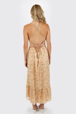 Tobi Della Floral Cross Back Maxi Dress -