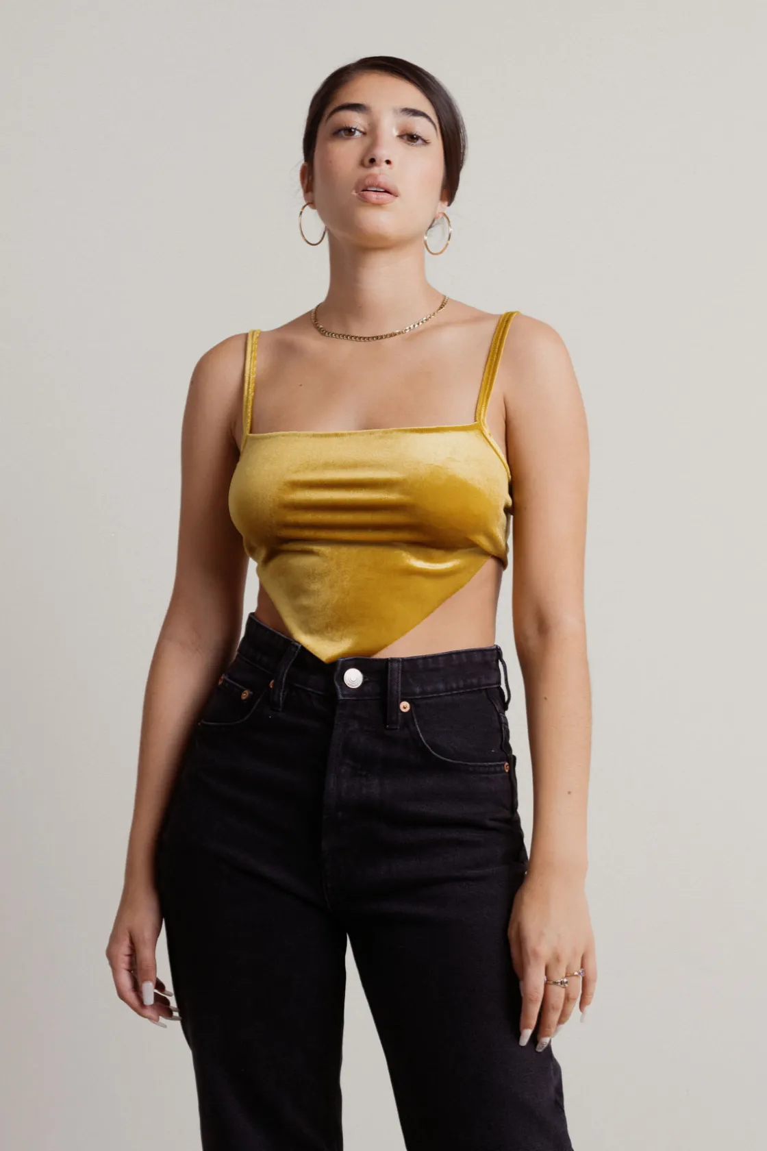 Tobi DeMun Crop Top - Gold