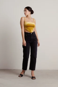 Tobi DeMun Crop Top - Gold