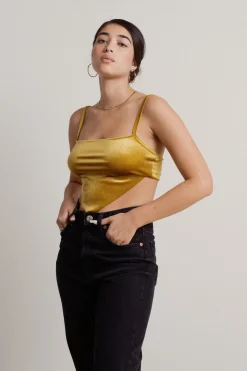 Tobi DeMun Crop Top - Gold