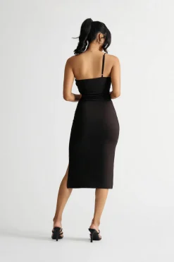 Tobi Divine Time Light Blue Cutout Bodycon Midi Dress