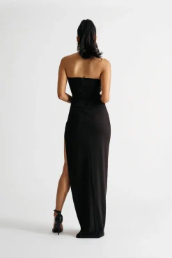 Tobi Divine Touch Strapless Slit Bodycon Maxi Dress