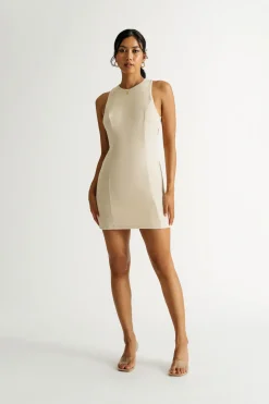 Tobi Dizzying Open Back Bodycon Mini Dress - Green