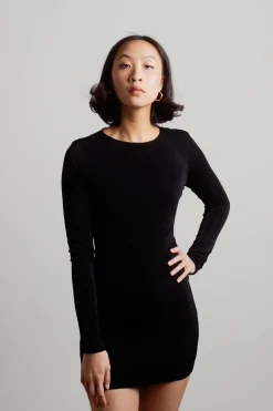 Tobi Do Not Cross Me Lace Up Bodycon Mini Dress -