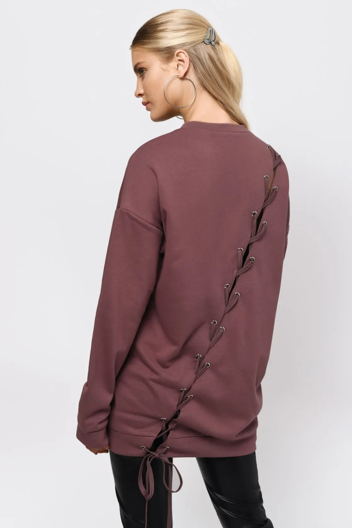 Tobi Don't Cross Me Oversized Sweater - Natural