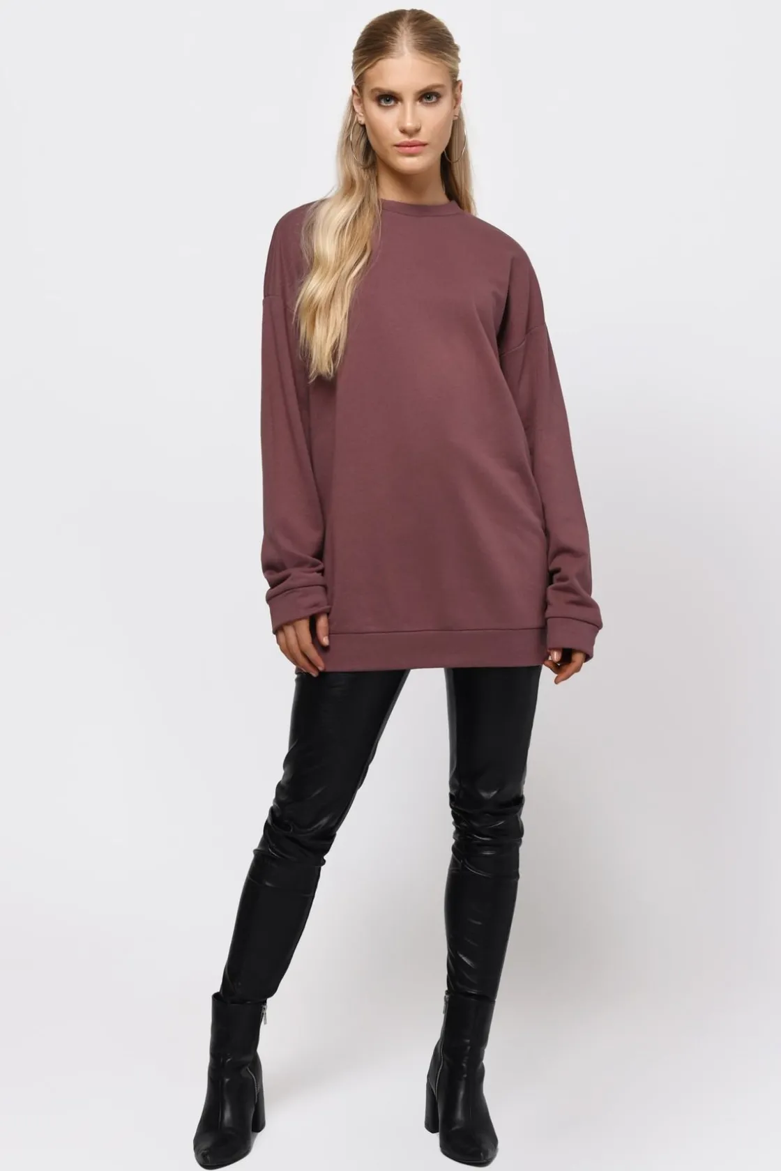 Tobi Don't Cross Me Oversized Sweater - Natural