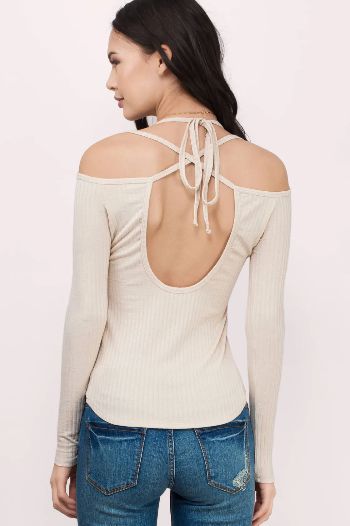 Tobi Don't Mind Me Cold Shoulder Top -