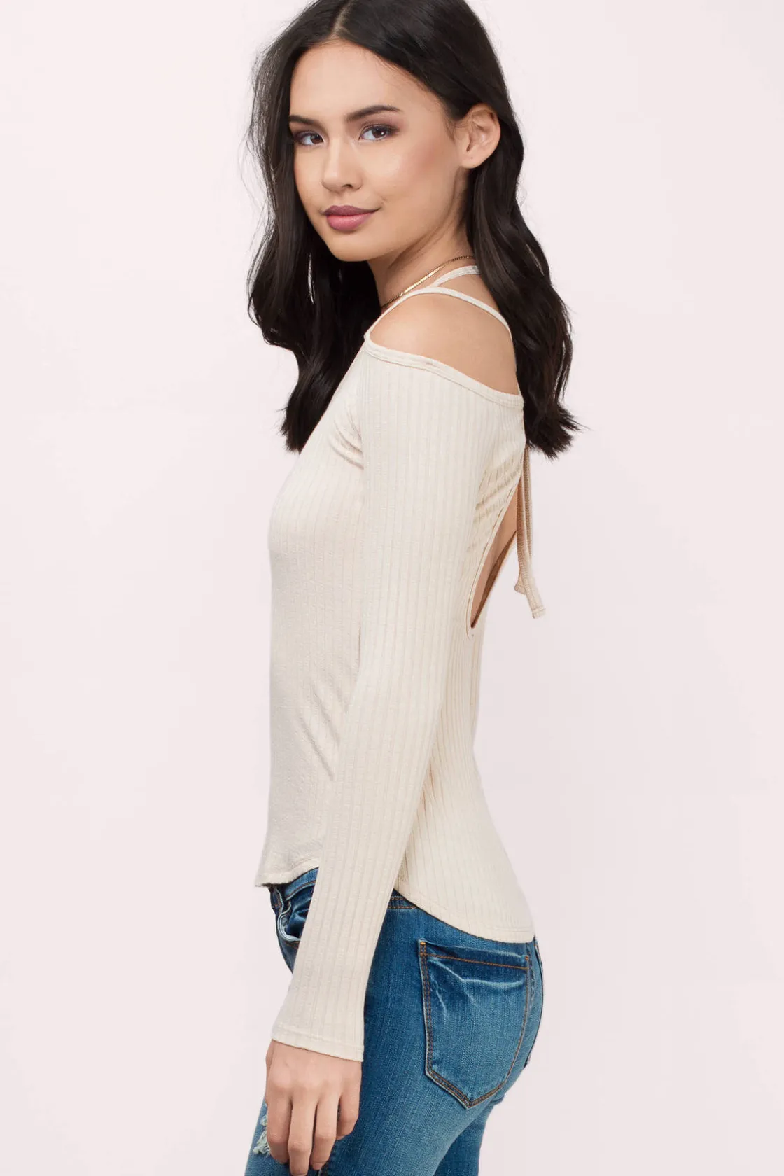 Tobi Don't Mind Me Cold Shoulder Top -