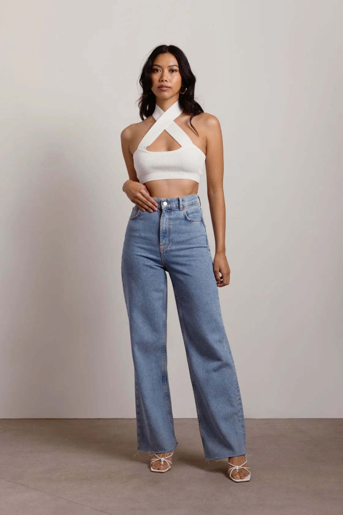 Tobi Dora Crop Top - White