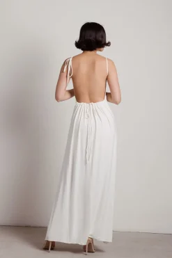 Tobi Dreaming Fool Ruched Backless Maxi Dress -