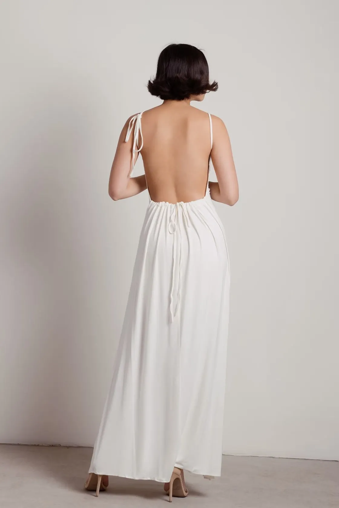 Tobi Dreaming Fool Ruched Backless Maxi Dress -