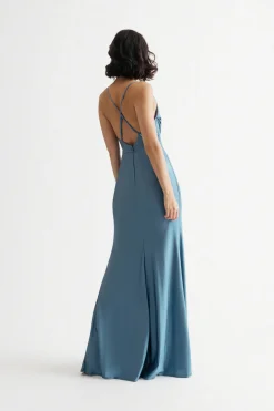 Tobi Dreamy Night Cowl Neck Surplice Maxi Dress