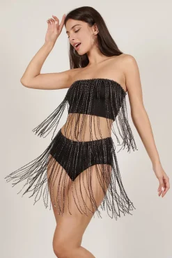 Tobi Drippin Glam Rhinestone Mini Skirt -