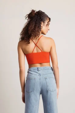 Tobi Drive To Malibu Crop Top - Chartreuse
