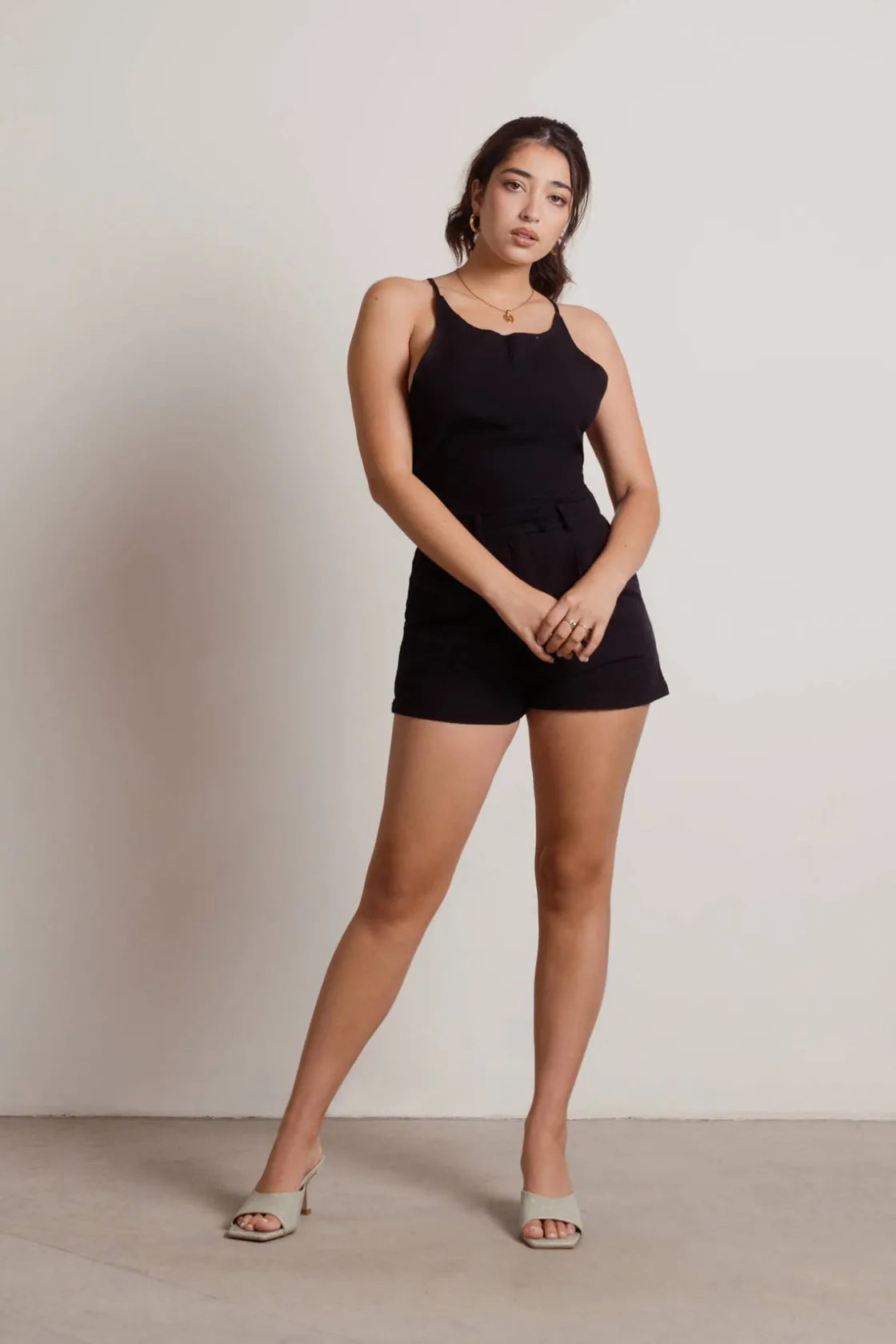 Tobi Dylan Open Back Top And Short Set - Ivory