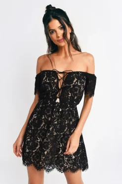 Tobi Eden Lace Off The Shoulder Mini Dress -