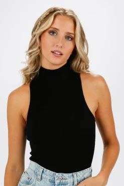Tobi Edleen Turtleneck Bodysuit - Black