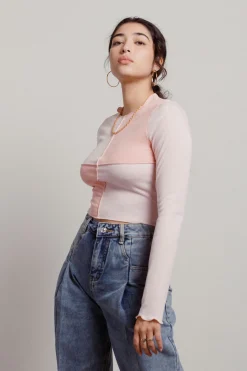 Tobi Elaire Two-toned Top - White & Blue
