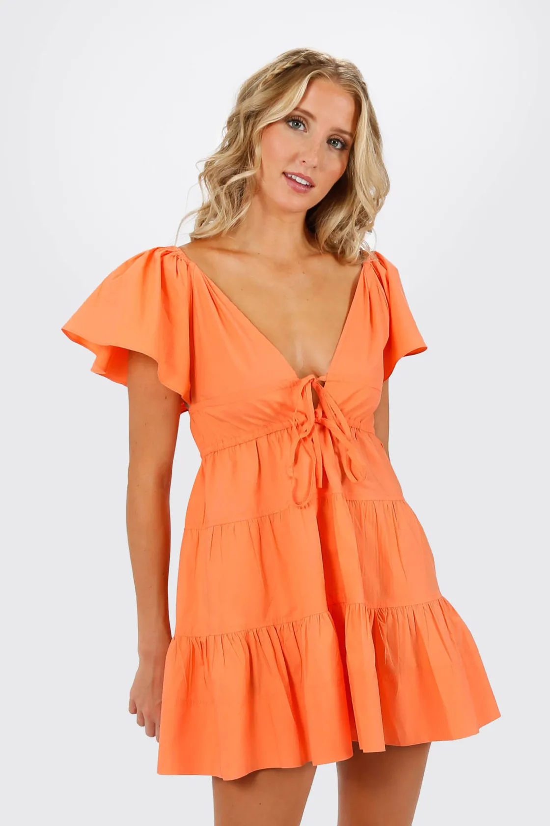Tobi Eleanora Tiered Babydoll Mini Dress -
