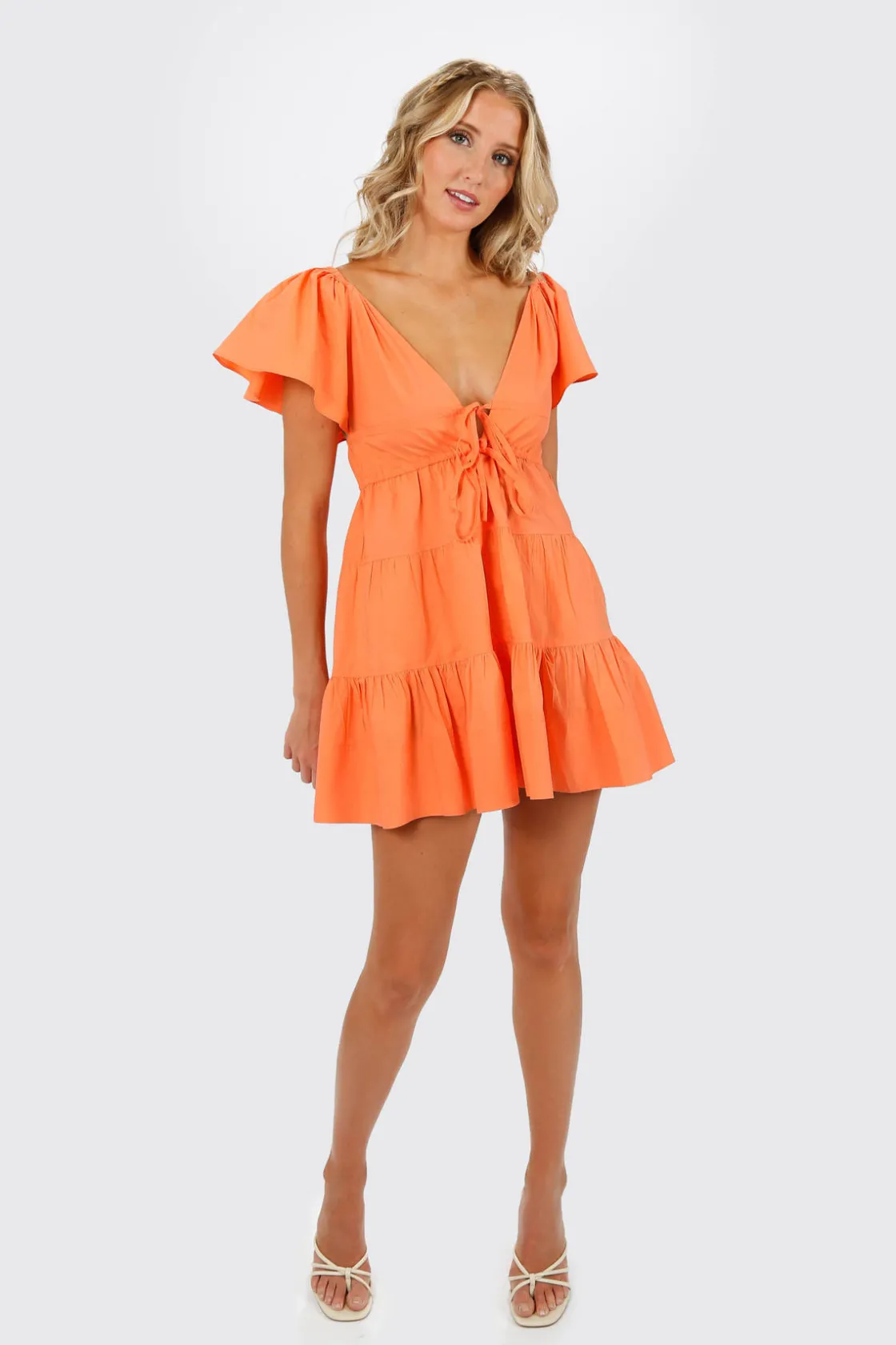 Tobi Eleanora Tiered Babydoll Mini Dress -