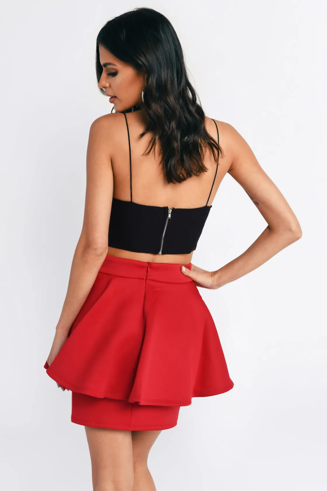 Tobi Elevate Peplum Mini Skirt -