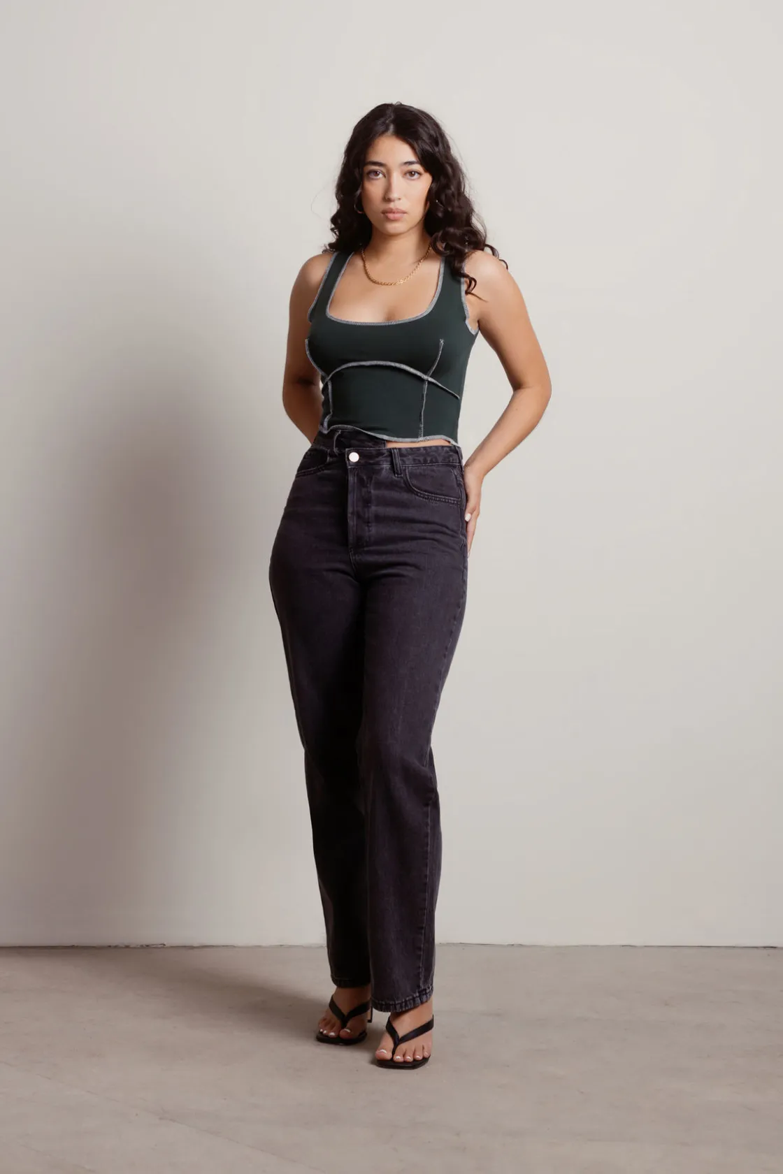 Tobi Elevated Tank Top - Green