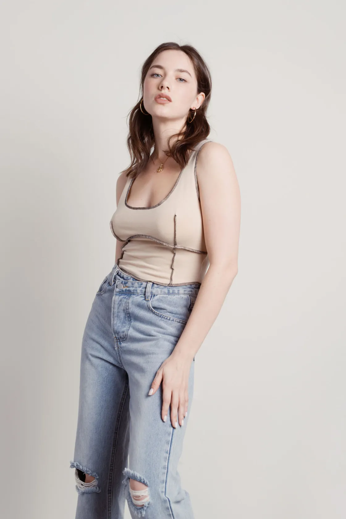 Tobi Elevated Tank Top - Green