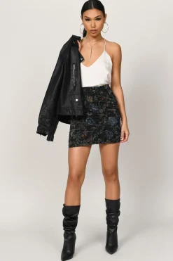 Tobi Eli Floral Mini Skirt -