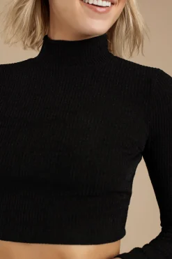 Tobi Eliza Crop Top - Black