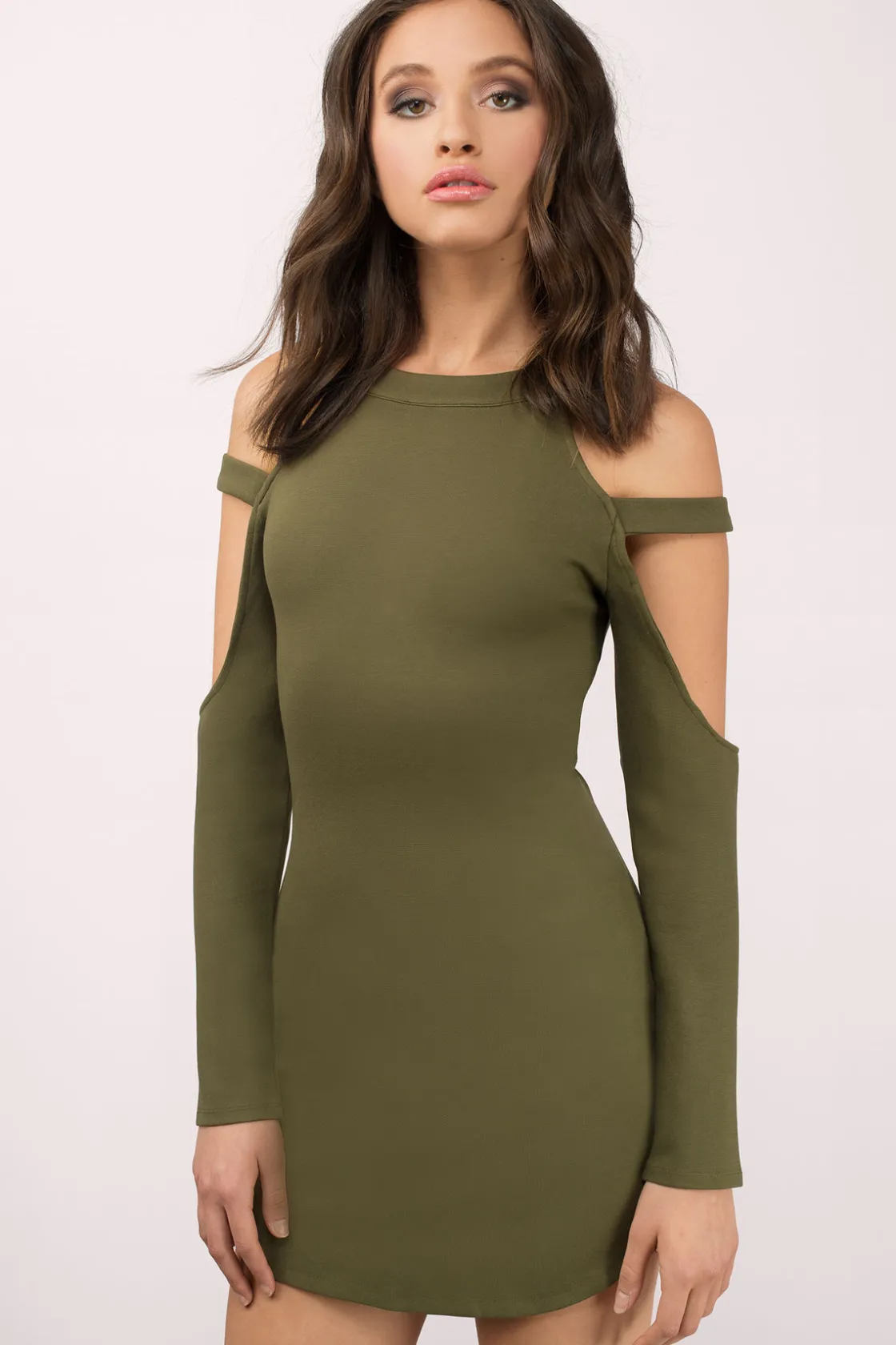 Tobi Elle Cold Shoulder Bodycon Mini Dress -