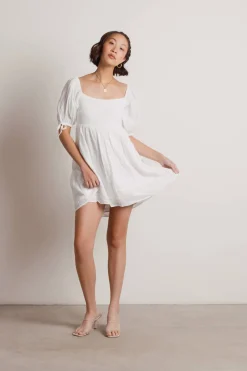 Tobi Ema Open Back Babydoll Mini Dress -