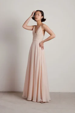 Tobi Enchanted Crochet Deep V Maxi Dress - White