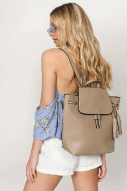 Tobi Eunice Faux Leather Backpack - Black