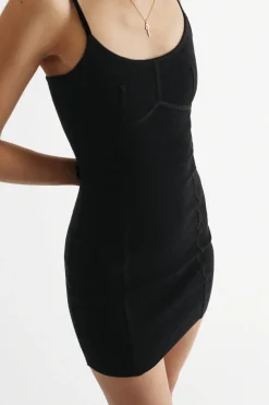 Tobi Eveline Piping Scoop Neck Bodycon Mini Dress