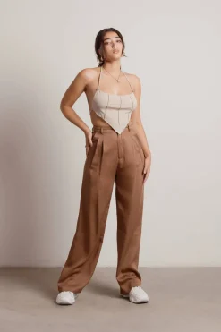 Tobi Evolved Crop Top - Oatmeal