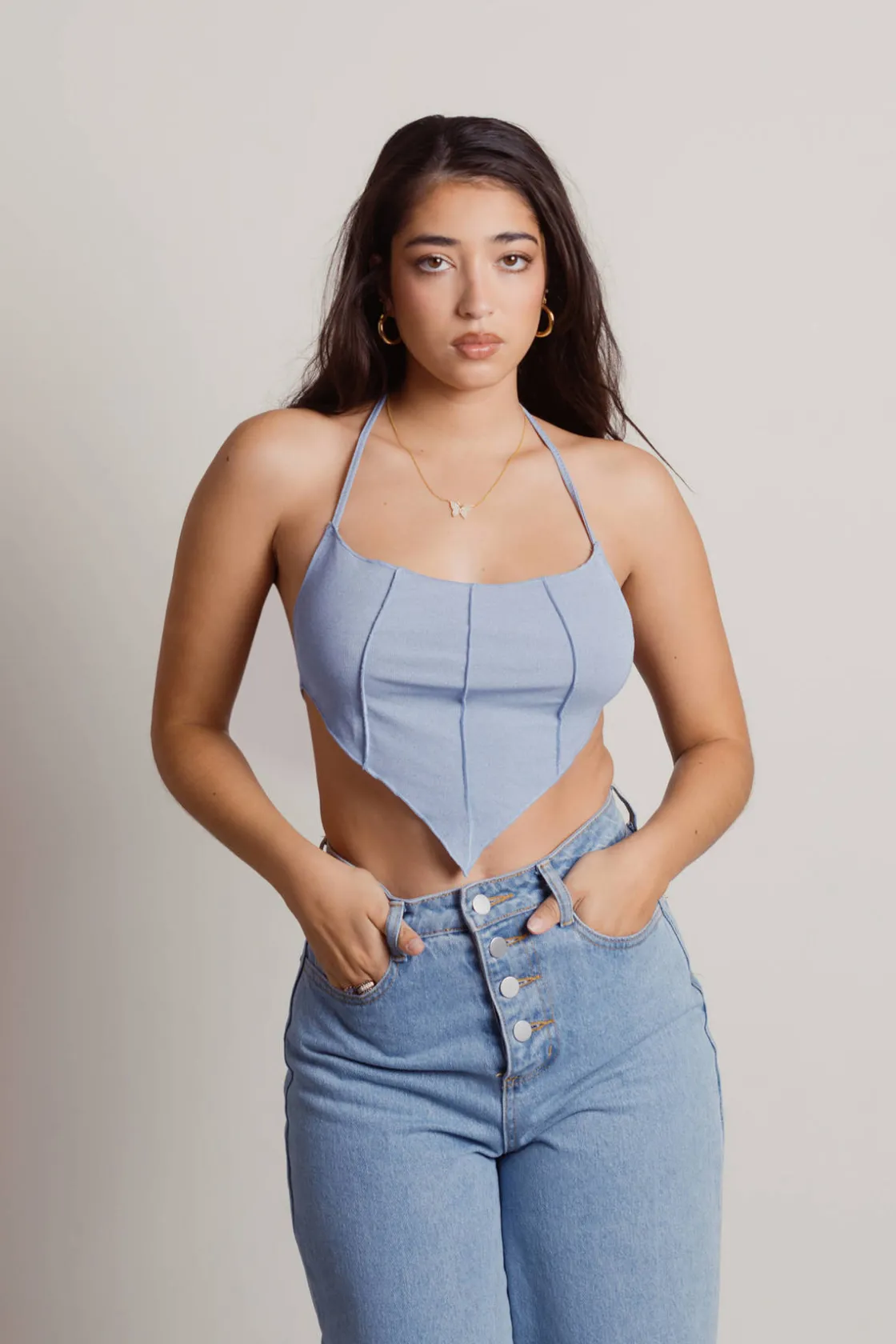 Tobi Evolved Crop Top - Oatmeal