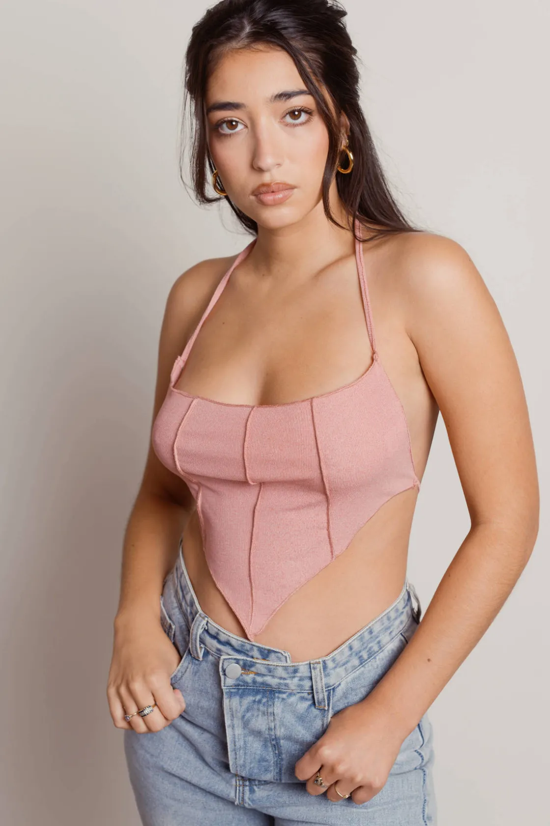 Tobi Evolved Crop Top - Oatmeal