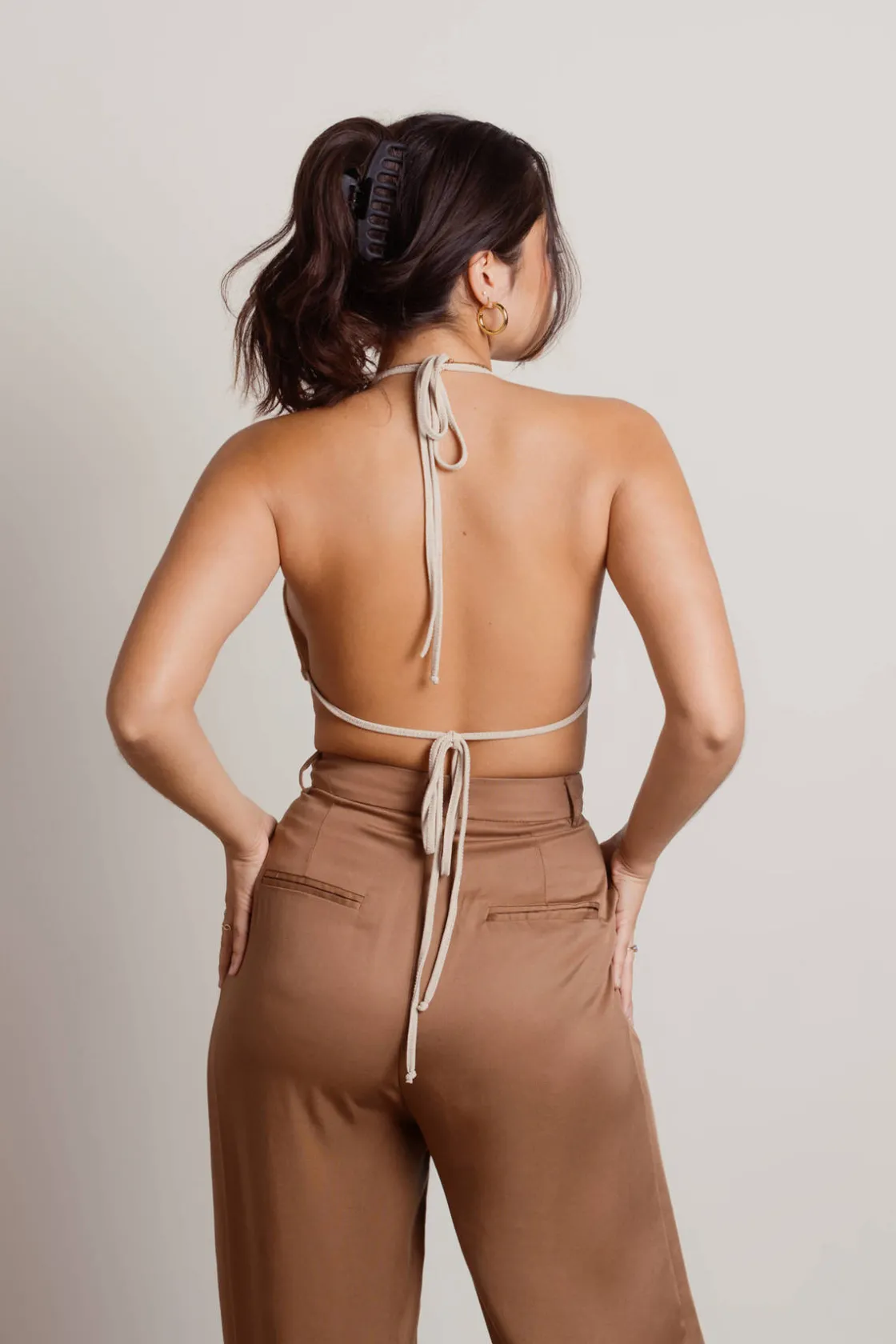 Tobi Evolved Crop Top - Oatmeal