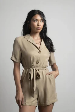 Tobi Expedition Collared Romper -