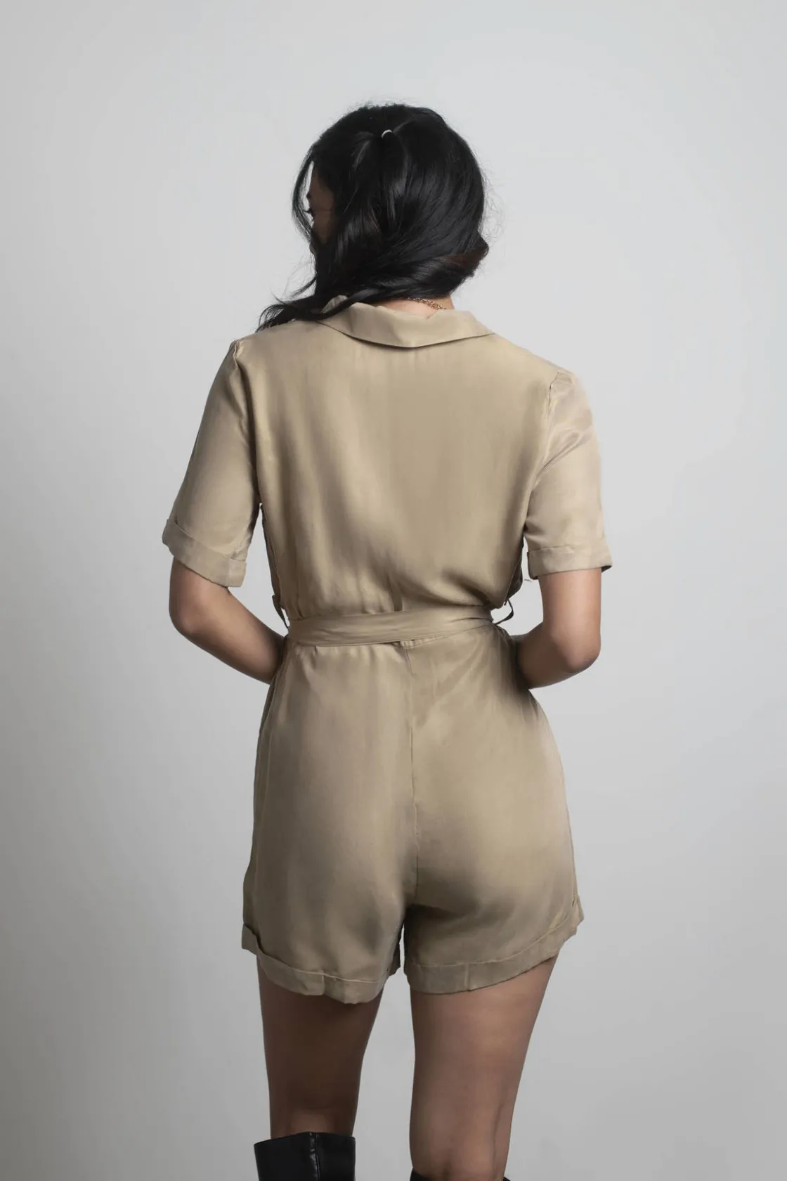 Tobi Expedition Collared Romper -