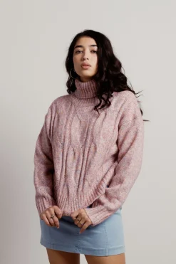Tobi Extra Passion Marbled Turtleneck Sweater -