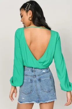 Tobi Eyes For You Open Back Top - Grey