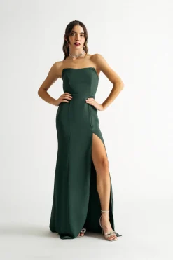 Tobi Faded Love Bustier Slit Maxi Dress