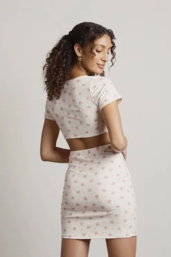 Tobi Fairplay Floral Cutout Mini Dress -