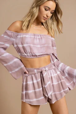 Tobi Faith Crop Top - Navy Multi