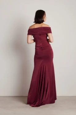 Tobi Fall For Me Off The Shoulder Mermaid Maxi Dress - Emerald