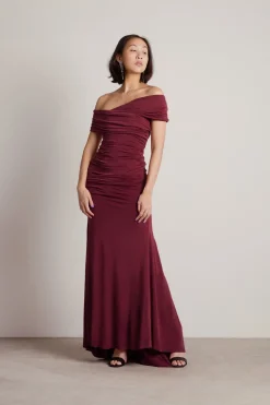 Tobi Fall For Me Off The Shoulder Mermaid Maxi Dress - Emerald